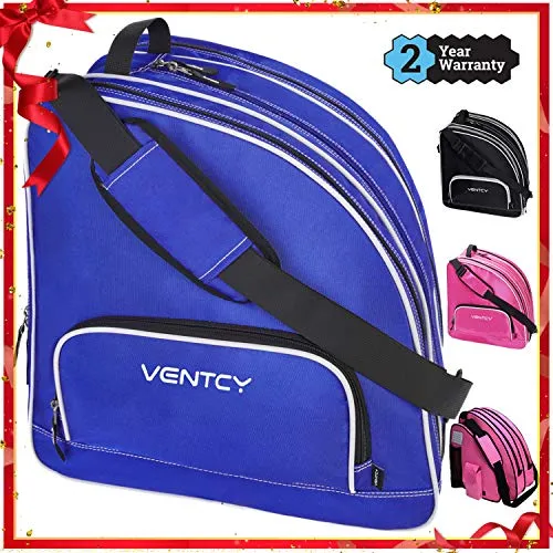 VENTCY Borsa per Pattini a Rotelle e Inlinea Borsa Porta Pattini a Rotelle per Donne Uomo e Bambini Adulti Borsa per Pattini Roller Skate/Linea Borsa per Fino alla Taglia 45 (EU) Blu