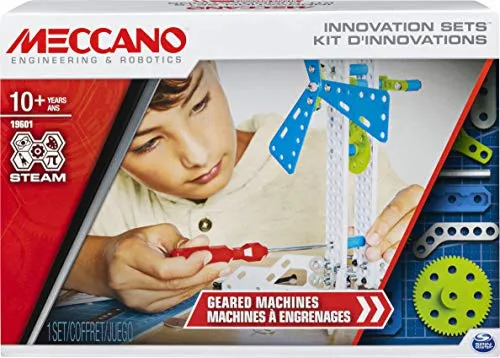 MECCANO, Inventor Set Creazioni con Ingranaggi, Kit di Costruzione S.T.E.A.M. dai 10 Anni