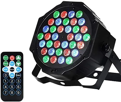 Luci Palco, AONCO Par LED Luce di Discoteca Fari da Palco RGB 36LED Canale DMX512 fase luci a sfera di Festival Bar KTV Club Party Outdoor e più