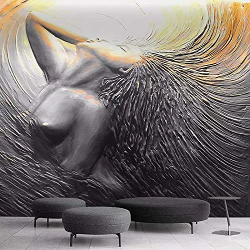 Fotomurali da parete Decorazione della pittura murale della parete del fondo di arte creativa della camera da letto dell'illustrazione stereo murale dell'illustrazione 3d della foto,200X140CM(WxH)