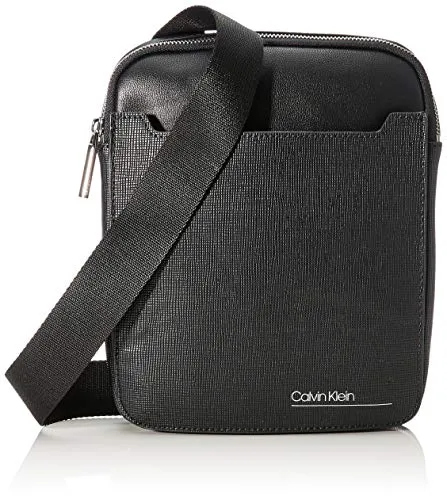 Calvin Klein Sliver Mix Flat Crossover - Borse a spalla Uomo, Nero (Black), 0.1x0.1x0.1 cm (W x H L)