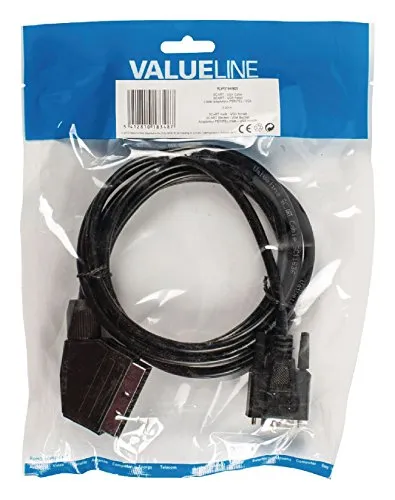 Valueline VLVP31550B20 Cavo SCART Maschio - VGA Femmina, 2 m, Nero