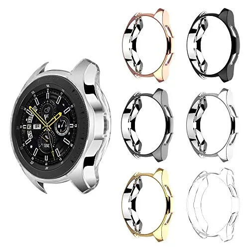 Dreamtop Custodia Compatibile con Samsung Galaxy Watch 46 mm/Samsung Gear S3 [6 Pezzi], Custodia Morbida in TPU Sottile placcata, Protezione Integrale per Galaxy Watch 46 mm SM-R800 Smartwatch