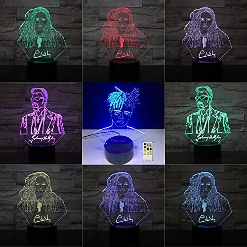 Lampada da tavolo 3D Giocattolo per bambini Regalo LED Illusion Comodino USB Cambia colore Amico cantante