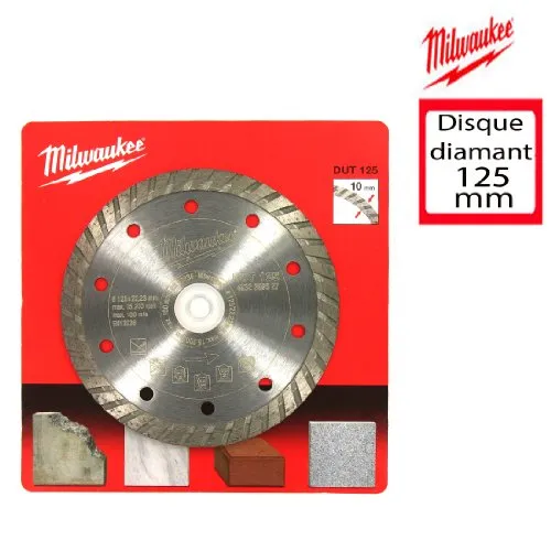 Milwaukee MILWDISQDIAMDU1 Disco Diamamnte Turbo 125Mm