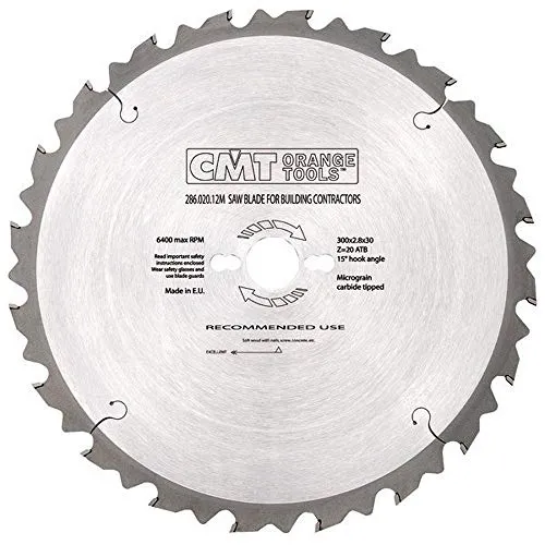 CMT Orange Tools - Mod. 286.040.24M – Lama Circolare Industriale, Dimensione: D = 600 mm/B = 30 mm/FT = 2/10/60 / Z = 40 mm/K = 4,2 mm/P = 3,2 mm/a = 15 Gradi/b = 5 Gradi ATB