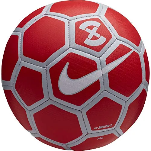 Nike Menor X - Pallone da calcio Bright Crimson/Pure Platinum/White, PRO