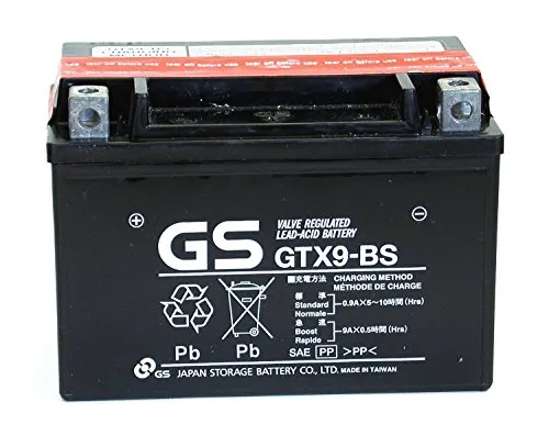 Batteria sigillata YUASA GS GTX9-BS/YTX9-BS 12 V 8 Ah 135 CCA acido incluso