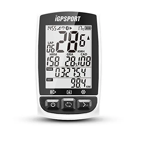 IGPSPORT Ciclocomputer GPS con Ant+ Funzione iGS50E Ciclocomputer Bici Senza Fili Wireless (Bianco)