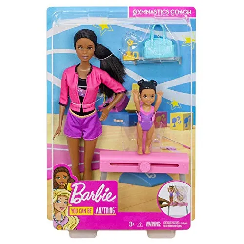 Mattel - Barbie - Gymnastics Coach Dolls & Playset, African American