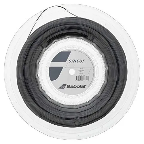 Babolat Syn Gut 200M Tennis Rotolo di Corde 200M Monofilamento Nero 1,25