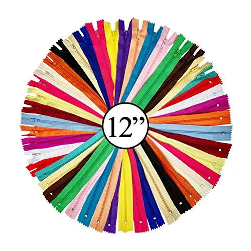KGS - Cerniera in nylon per cucito artigianale, 20 colori unici, confezione da 20 cerniere
