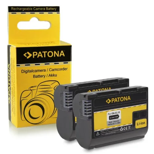 2x Batteria EN-EL15 per Nikon 1 V1 - Nikon D600 | D800 | D800E | D7000 | D7100