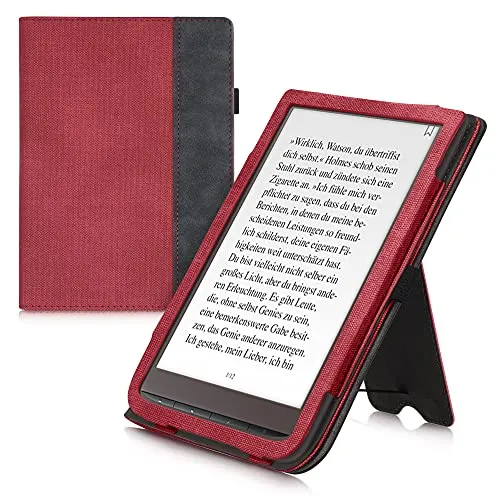 kwmobile Custodia eReader Compatibile con Pocketbook InkPad 3/3 Pro/Color Cover - Cover eBook Pelle PU con Chiusura Magnetica Stand Cinturino Mano e Porta Carte