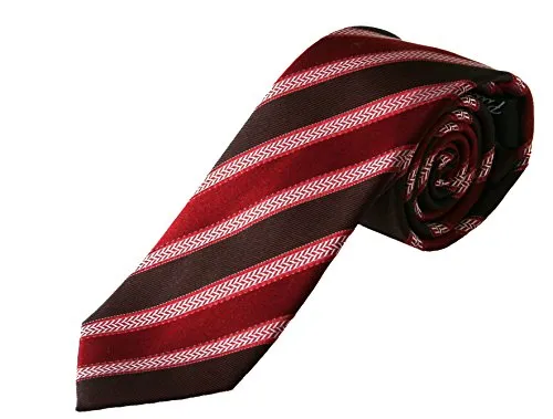 Cravatta rosso a righe bordeaux - pura seta - Pietro Baldini - Cravatte Uomo eleganti