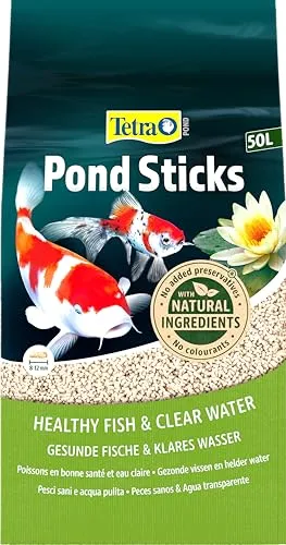 Tetra Pond Sticks - Mangime per Pesci di Stagno, per Pesci sani e Acqua limpida, 50 L