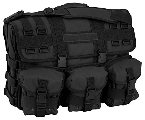 Code Alpha Tactical Gear Computer Messenger Bag, Black, 17 1/2in.x12 1/4in.x6in. by Code Alpha Tactical Gear