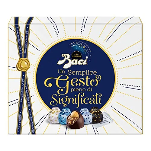 Baci Perugina Cioccolatini Assortiti Ripieni al Gianduia e Nocciola, 200g