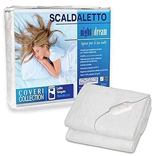 Scaldaletto Elettrico Termocoperta Elettrica 2 Temperature 40/50 gradi Coperta per Letto Matrimoniale Dimensioni 140 x 160 cm Enrico Coveri