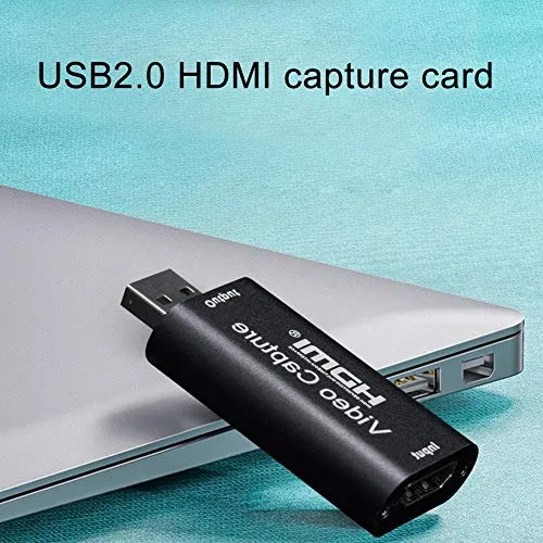 Misury - Scheda di acquisizione video portatile USB 2.0 HD 1 via HDMI a USB 2.0 1080P Mini convertitore di scheda di acquisizione per computer supporta Windows Android Mac OS