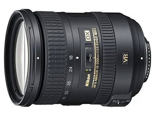 Nikon - Obiettivo 200 mm / F 3,5 - 5,6 G DX ED VR II 18 mm, (attacco F Nikon, Autofocus, stabilizzatore d'immagine)