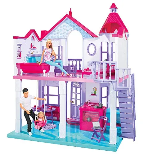 Simba - La Grande Casa di Steffi Love, Playset su Due Piani con Accessori, 4 stanze, 84 cm, 3 Anni, 104661996