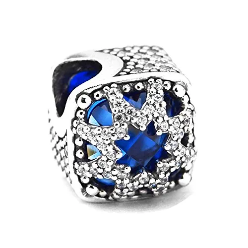 Cooltaste regalo di Natale blu glaciale beauty DIY adatto per originale Bead Pandora charm in argento 925 bracciali moda gioielli