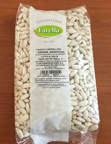 Fagioli Cannellini confezione 1kg, legumi di alta qualità (secchi)