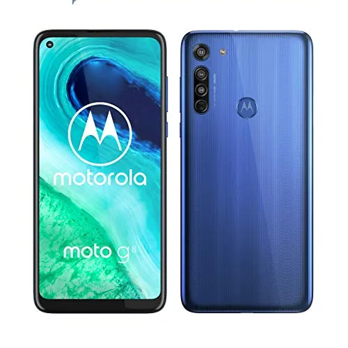 Motorola Moto G8, Tripla Fotocamera 16 MP, Processore Octa-Core Qualcomm Snapdragon 665, Batteria 4000 mAh, Display MaxVision HD+ 6,4", Dual SIM, 4/64GB Espandibile, Android 10, Blue
