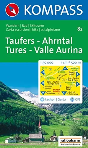 Carta escursionistica n. 82. Tures, Valle Aurina 1:50.000. Adatto a GPS. Digital map. DVD-ROM