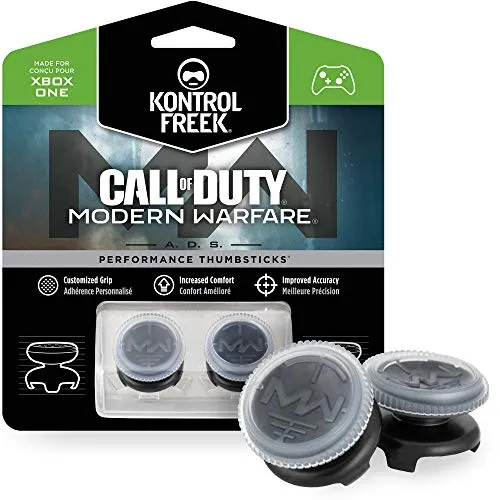 KontrolFreek Call of Duty: Modern Warfare - A.D.S. Performance Levette per Xbox One Controller | 2 alte, Concave | Trasparente/Nero