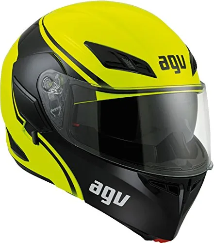 AGV Casco Moto Compact St E2205 Multi PLK, Course Yellow/Black, XL