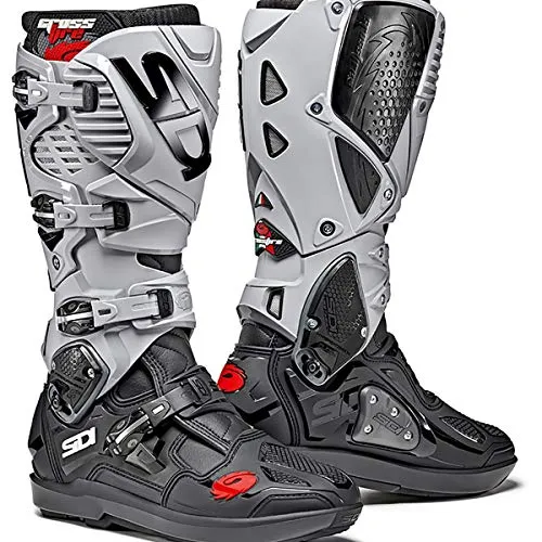 SIDI Crossfire 3 Srs 000MMFIRE3SRS Stivali Moto, Uomo, 44 EU, Nero Cenere