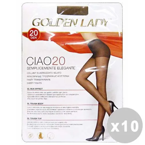 Ciao Set 10 Collant 20 den Marrone Castoro Taglia II 36o