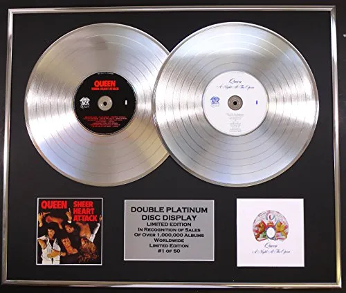 QUEEN/DOPPO CD PLATINO DISC RECORD/Edizione LTD/Certificato di autenticità/SHEER HEART ATTACK & A NIGHT AT THE OPERA