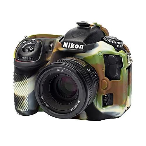 easyCover by Bilora silicone custodia per Nikon D500 Camouflage/Nero