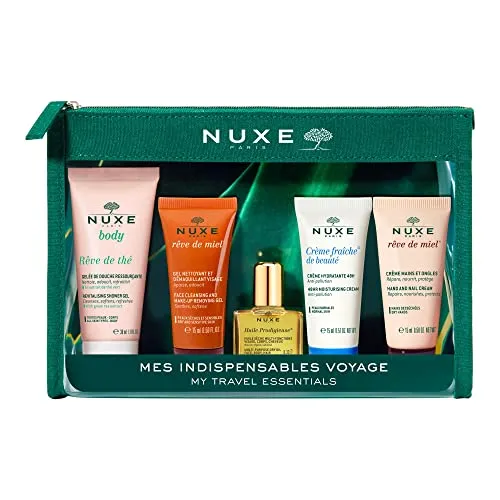 Nuxe Trousse Voyage Gel Doccia + Detergente Viso + Olio + Crema Viso + Mani