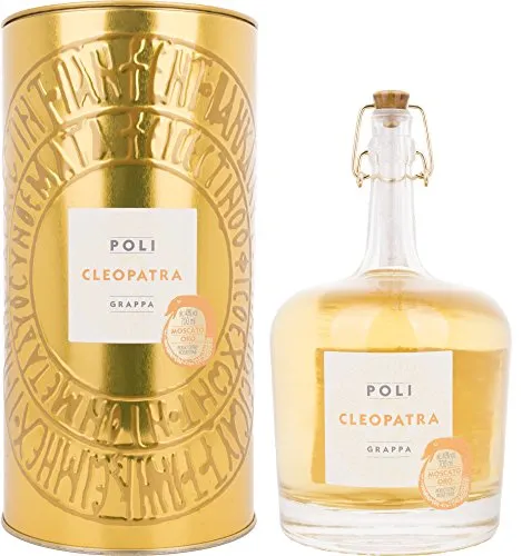 Poli Grappa Cleopatra Moscato Oro 40% Vol. - 700 ml in Tinbox