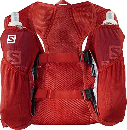 Salomon Agile2 Set, Zaino da Corsa/Escursionismo Pratico e Leggero, capacità di 2 l, LC1093100 Unisex Adulto, Rosso (Fiery Red), Taglia Unica