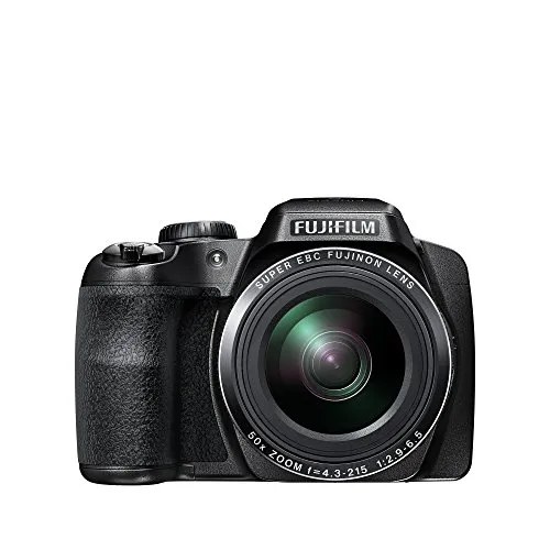 Fujifilm FinePix S9800 Fotocamera Digitale, 16 Megapixel, Sensore CMOS-BSI, Zoom 50X 24-1200mm, Stabilizzatore Ottico OIS, Nero