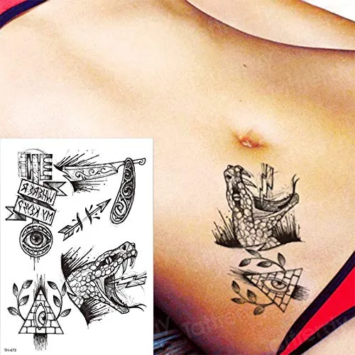 tzxdbh Nuovo Tatuaggio Hot & Body Art Rondine Occhio Tatuaggio Autoadesivo Tatuaggio Halloween Disegni Tatuaggio temporaneo Triangolo