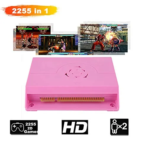 2255 in 1 Arcade Game Console Doppi Giocatori Rocker Fighting Arcade Game Machine Console Giochi Retrò con Core A74 per TV, Monitor, Proiettore, Supporta Display HD Fino 1280 * 720P