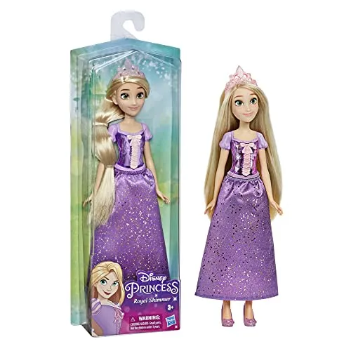 Disney Princess Royal Shimmer - Bambola di Rapunzel, Fashion Doll con Gonna e Accessori Moda, Giocattolo per Bambini dai 3 Anni in su