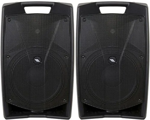 Proel V12PLUS coppia di diffusori bi-amplificati a 2 vie da 600 watt e woofer da 12" per club, feste, eventi e karaoke