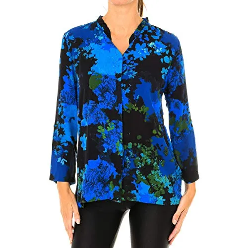 Desigual Cam_Ancona Camicia, Blu (Azur Agate 5026), XX-Large Donna