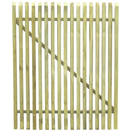 vidaXL Legno Pino FSC Impregnato Cancello Steccato 100x125cm Ingresso Giardino