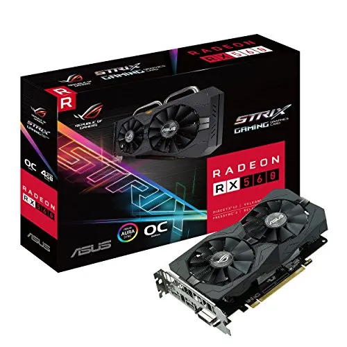 ASUS ROG-STRIX-RX560-O4G-GAMING Scheda Video Radeon RX 560 4GB GDDR5