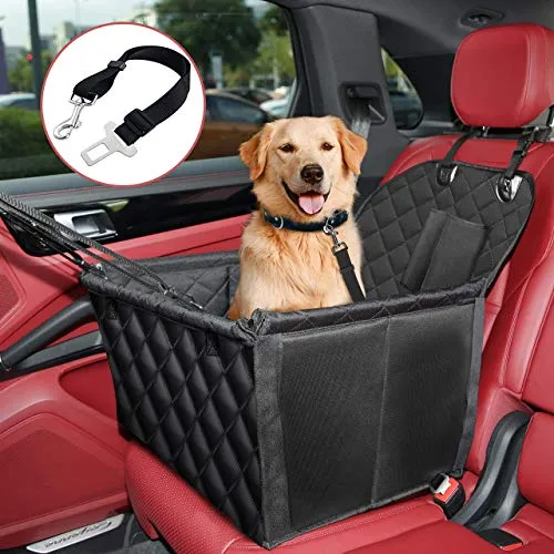 KYG Seggiolino Auto per Cani Materiale Impermeabile Seggiolino Auto per Sedile Anteriore e Sedile Posteriore Protezione Laterale Resistente agli Strappi