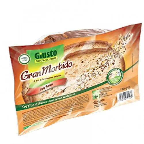 giusto pane gran morbido con semi senza glutine 190 g