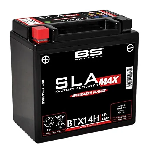 Batteria a gel sigillata pre-attivata BS Sla-Max BTX14H 12 V 14 Ah 220 CCA